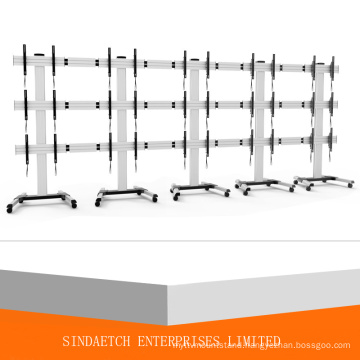 15 Screens TV Mobile Cart/ Multi-Screen TV Cart